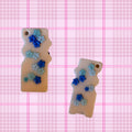 Salvador de uñas 3D Flores azules y celestes