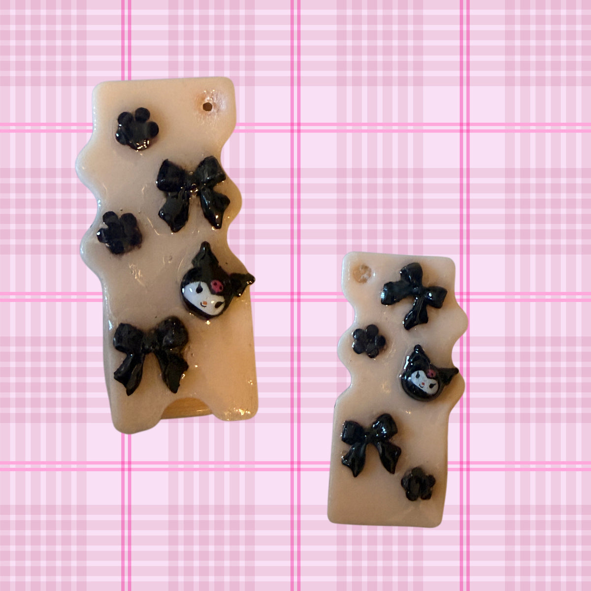 Salvador de uñas 3D Kuromi Black Coquette