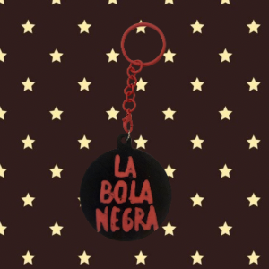 Llavero la bola negra 3D